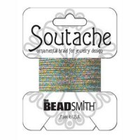 Beadsmith soutache Schnur 3mm - textured Metallic rainbow